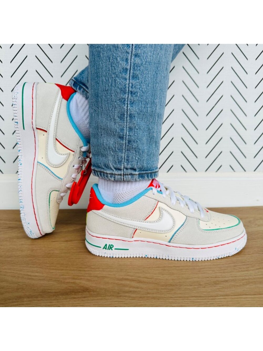 ⭐Nike AIR FORCE 1 Big Kids Retro shoes 6Y LOW LV8 HOLIDAY COOKIES GS FQ8350-110